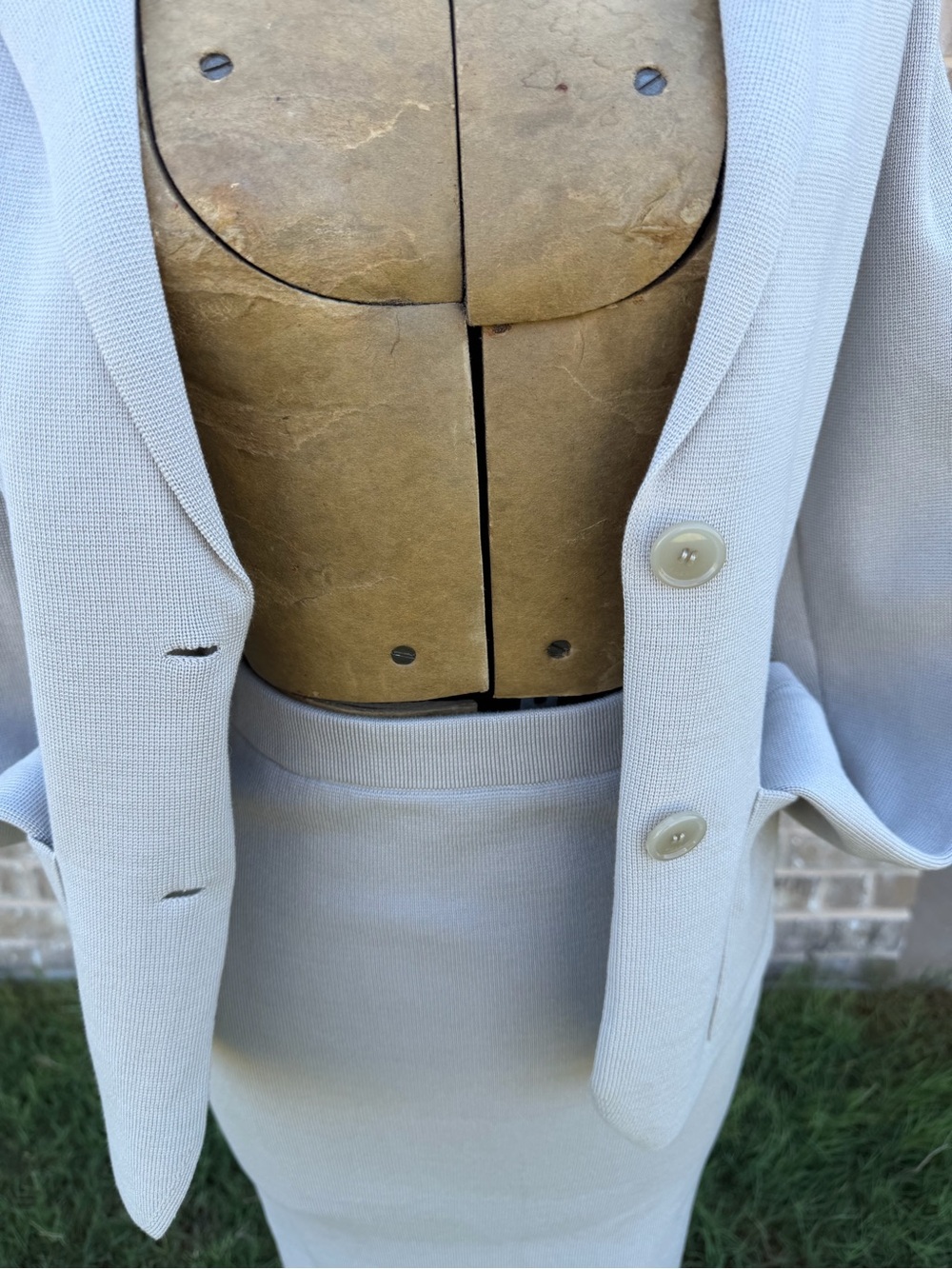 Hugo Boss Light Gray Women's Blazer and Pencil Skirt Set - Picture 3 of 9